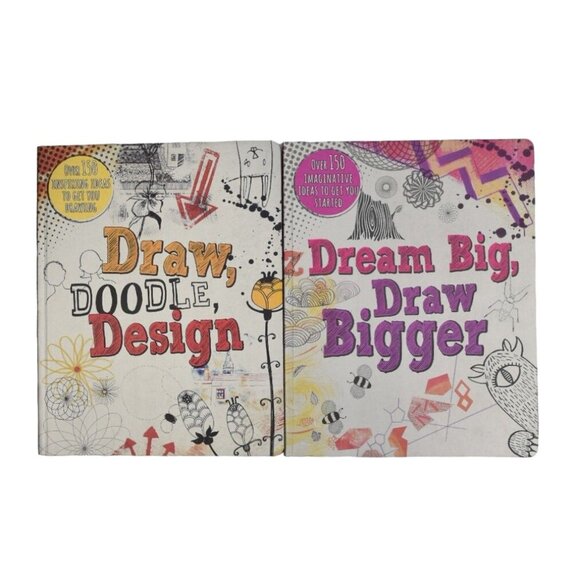 Draw Doodle Design and Dream Big Draw Bigger Books Set - Picture 4 of 4